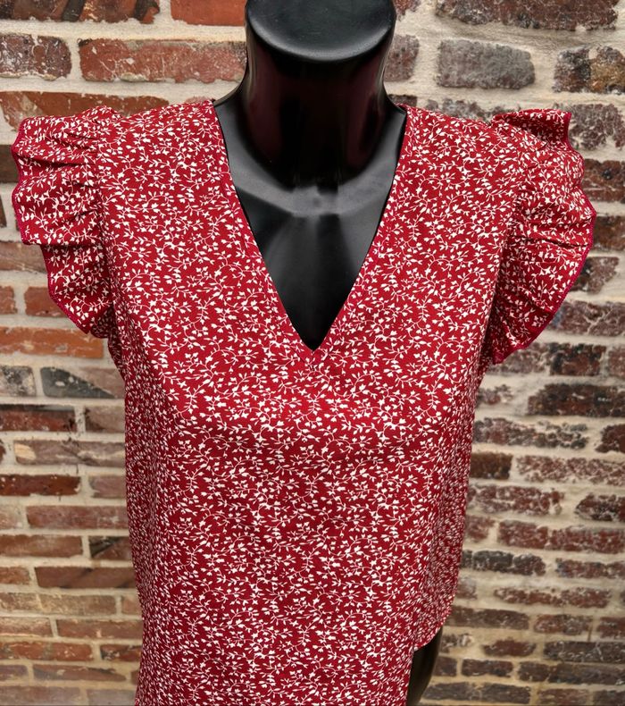 Blouse à fleurs à volants à nouer dans le dos T38 • Shein - photo numéro 2