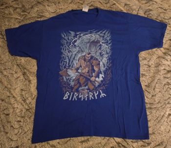 T Shirt Ours Berserker Viking Bleu/Blanc - Taille XL