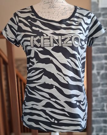 Tee-shirt zébré argenté et noir