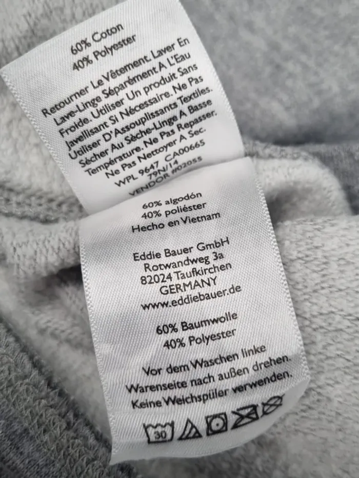 Sweat 1/4 zip Eddie Bauer gris – Taille XL Homme - photo numéro 8