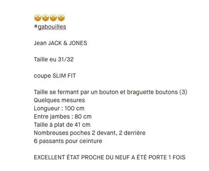 🤩 Pantalon jeans jack & jones slim fit comme neuf t 31/32 - photo numéro 5