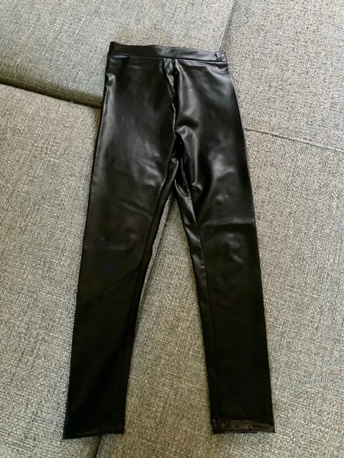 Pantalon slim effet cuir