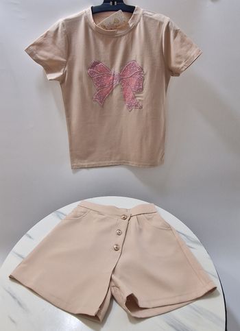 Tee shirt strass fille 95% coton