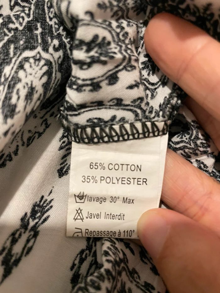 Robe Kaylla motif ethnique noir et blanc, fermeture éclair, taille 36 - photo numéro 8