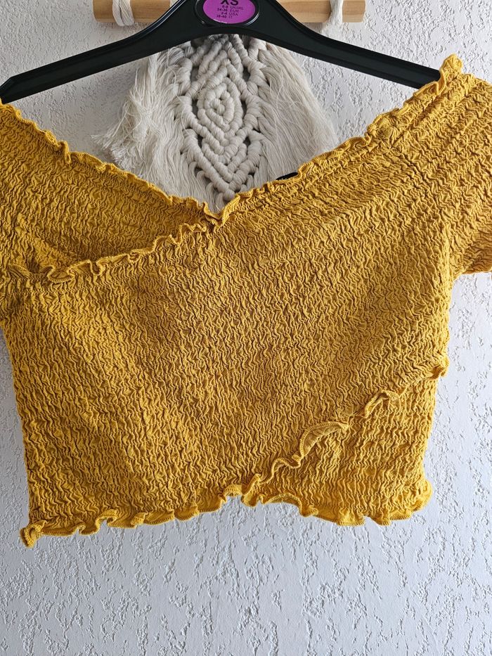 Croptop couleur moutarde Ambiance taille s - photo numéro 2