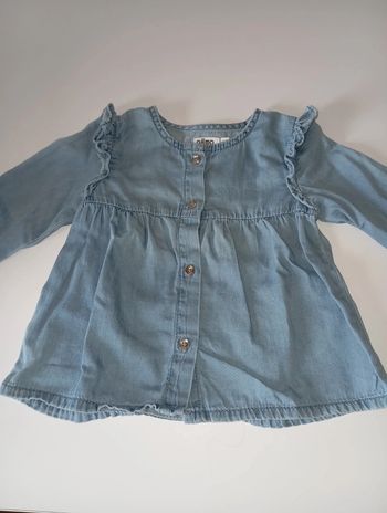 Blouse en jeans à manches longues 12 mois
