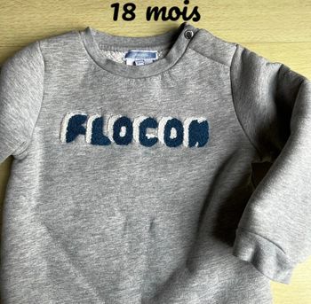 Sweat jacadi - 18 mois
