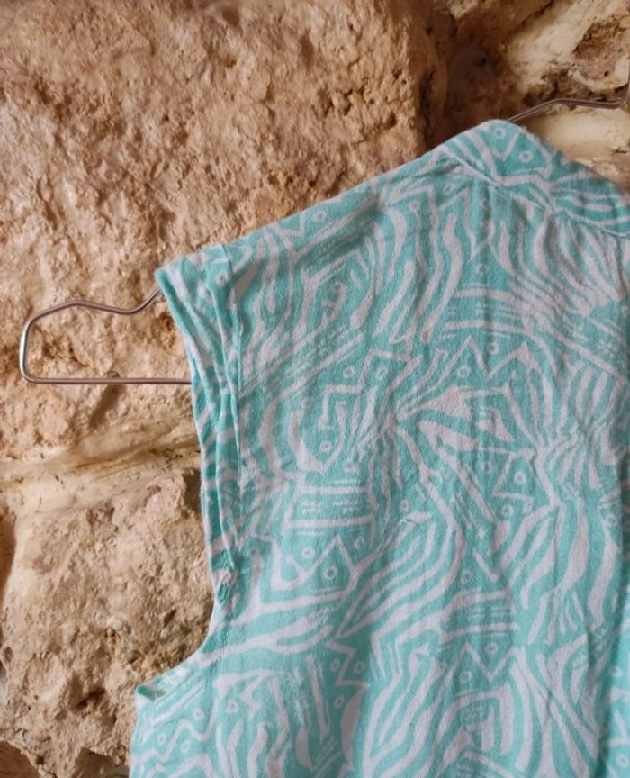 🌺 combinaison fille blanche et turquoise 122-128 cm - 7/8 ans🌺 - photo numéro 6