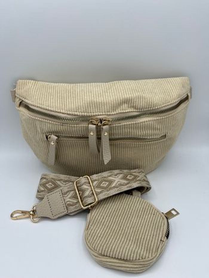 Sac banane bandoulière velours