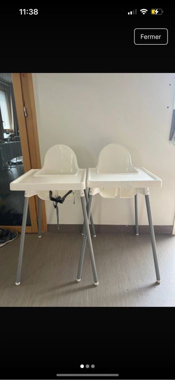Chaise haute bébé