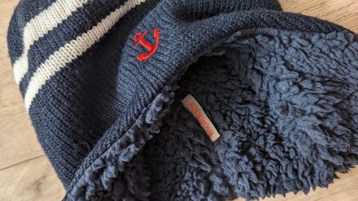 Bonnet fourré bleu marine 6-12 Mois - photo numéro 3