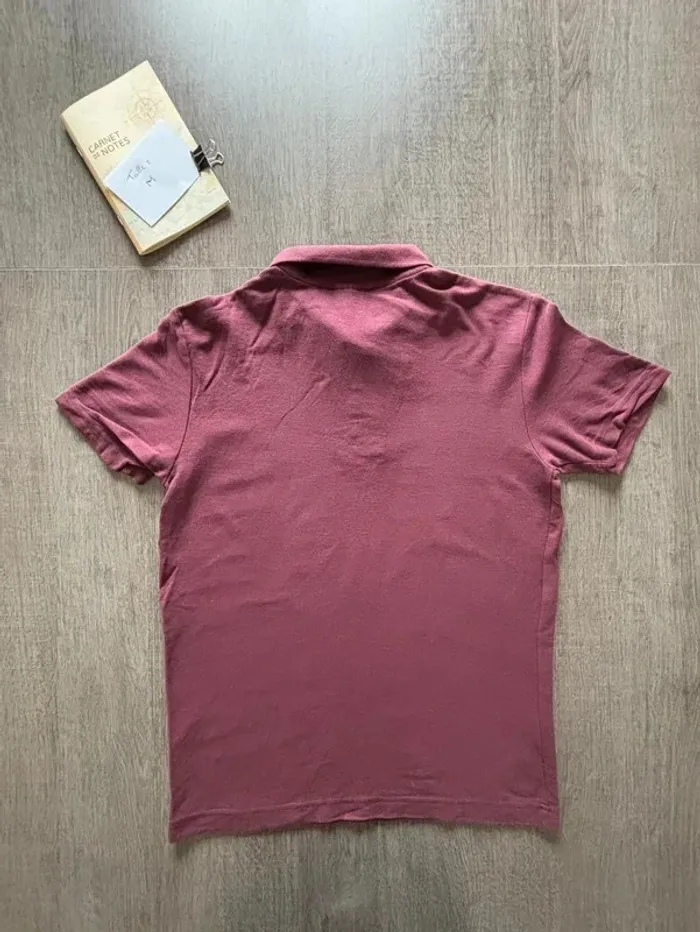 Polo t-shirt bordeaux homme M - photo numéro 2
