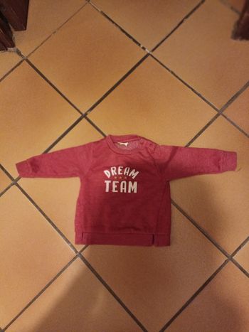 Sweat pull TAO Dreams tape à l'œil bordeaux 9 mois