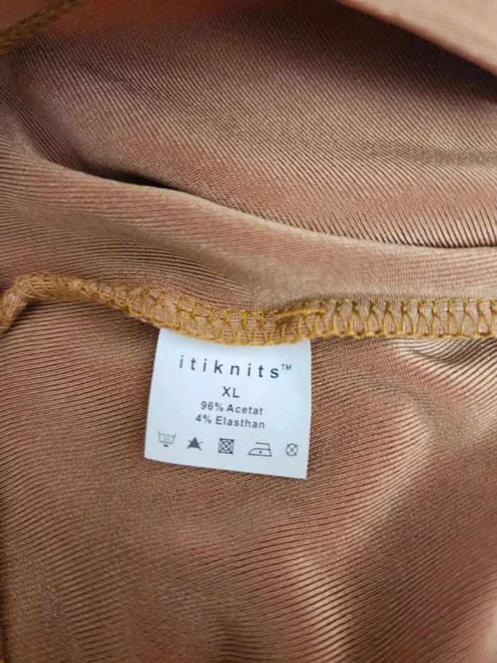 🌸Jupe Fluide Camel Doré Itiknits Taille 42🌸 - photo numéro 4