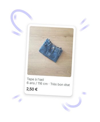 🩷 Jupe en jean 6 ans Tape à l'œil TAO #emyfleury_6ansfille