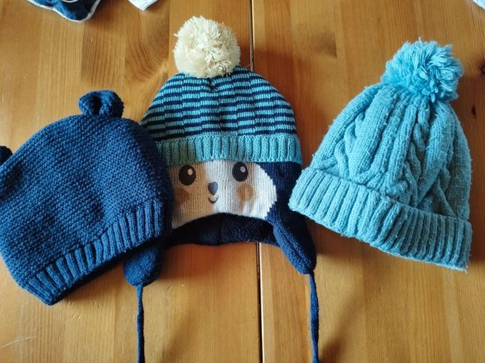 Lot de 3 bonnets bébé