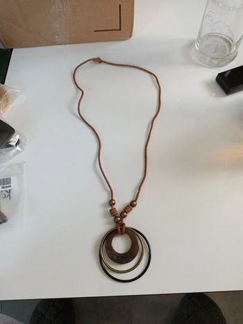 Sautoir fantaisie marron