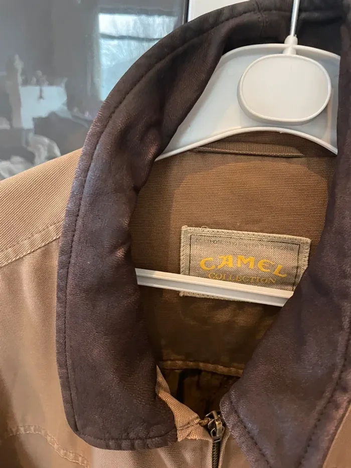 Manteau veste Camel beige homme vintage - photo numéro 2