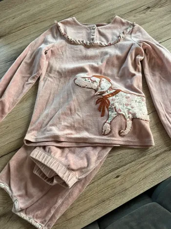 Pyjama velours fille 9 ans Sergent Major – motif chien