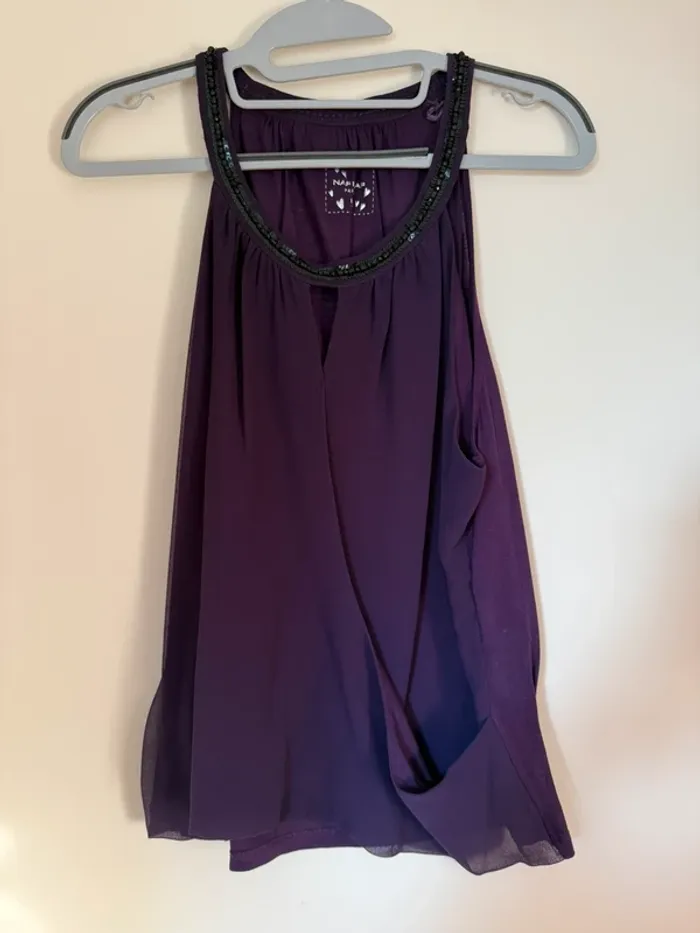 Haut violet naf naf taille M