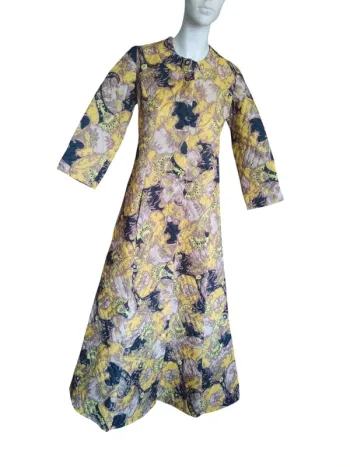 Robe de chambre nuit night dress room vintage fleurs flower