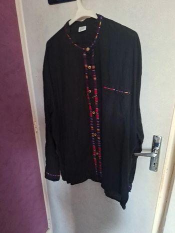 Chemise noir style indien