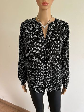 Blouse noire et blanche à manches longues Morgan taille 40 comme neuve