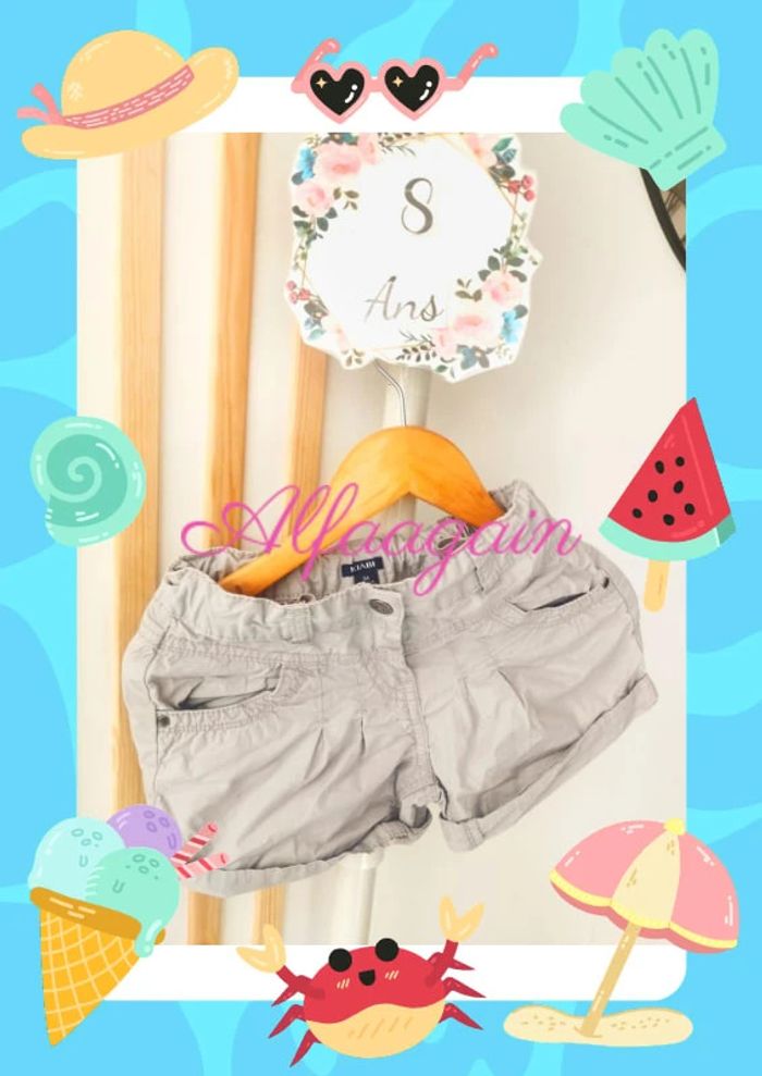 Short gris Kiabi 8ans