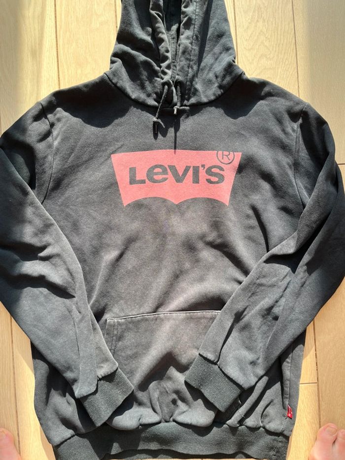 Sweat à capuche Hoodie pull levis noir - photo numéro 9
