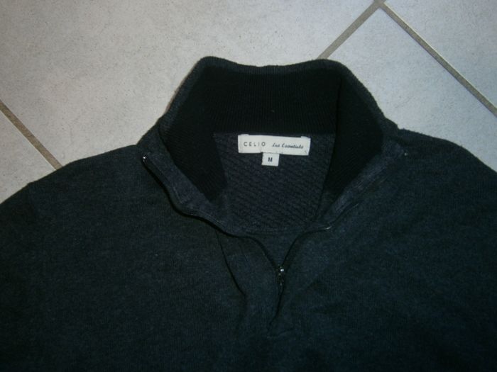 Pull gris CELIO Taille M - photo numéro 3