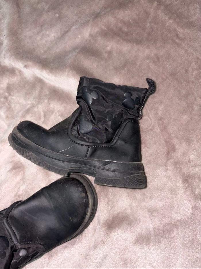 Bottines fille Zara Mickey taille 25 noir en bon état - photo numéro 5