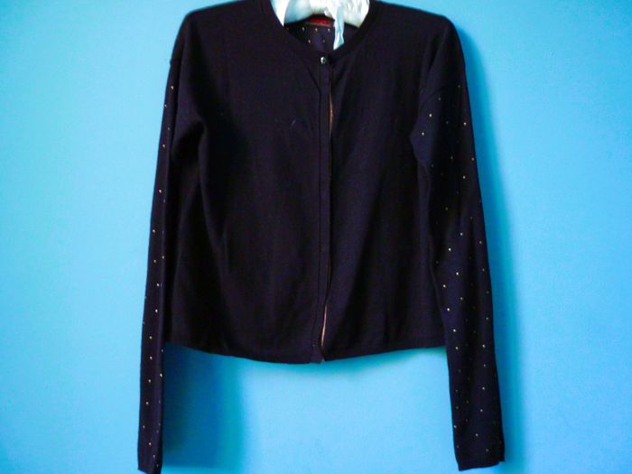 Gilet fille Catimini 14 ans noir cloute manches longues TBE - photo numéro 3