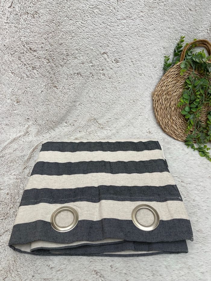 Rideaux à rayure beige et gris - IKEA - photo numéro 4