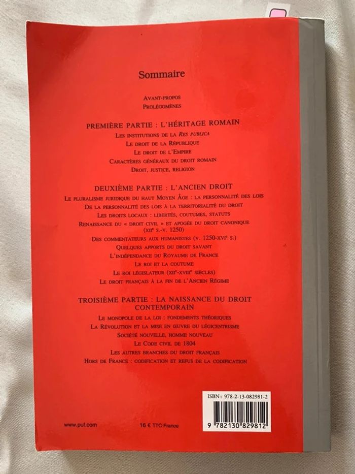 Manuel d’introduction historique au droit tbe 9eme édition - photo numéro 3