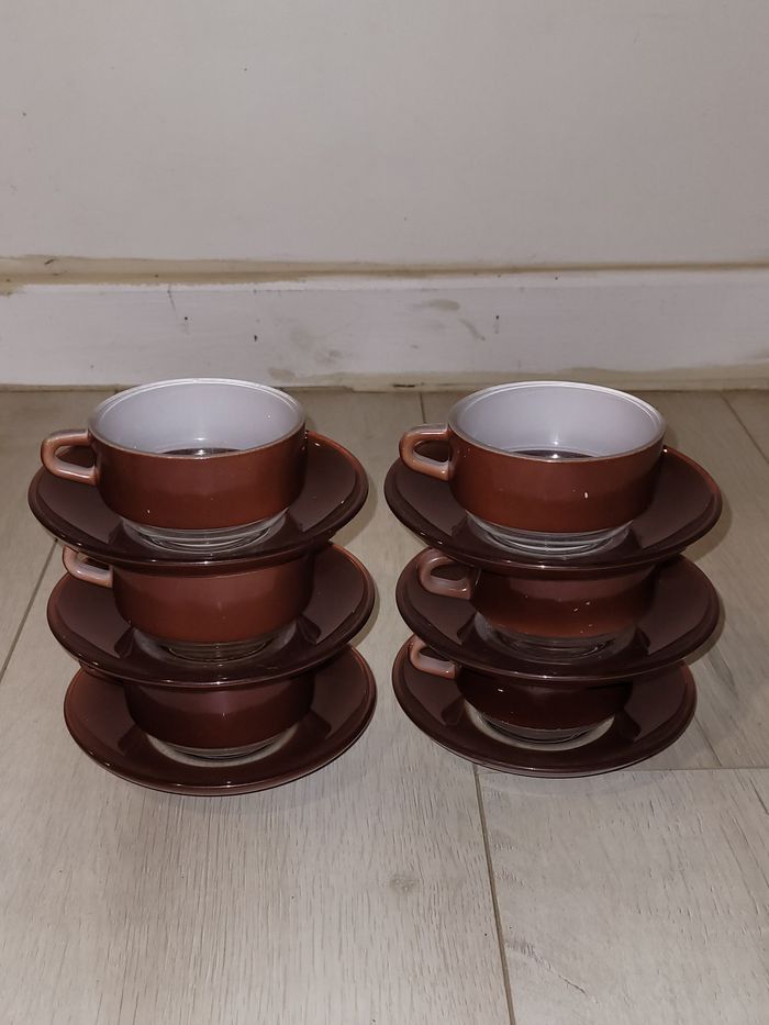6 tasses et sousoupes Duralex couleur - vintage - photo numéro 4