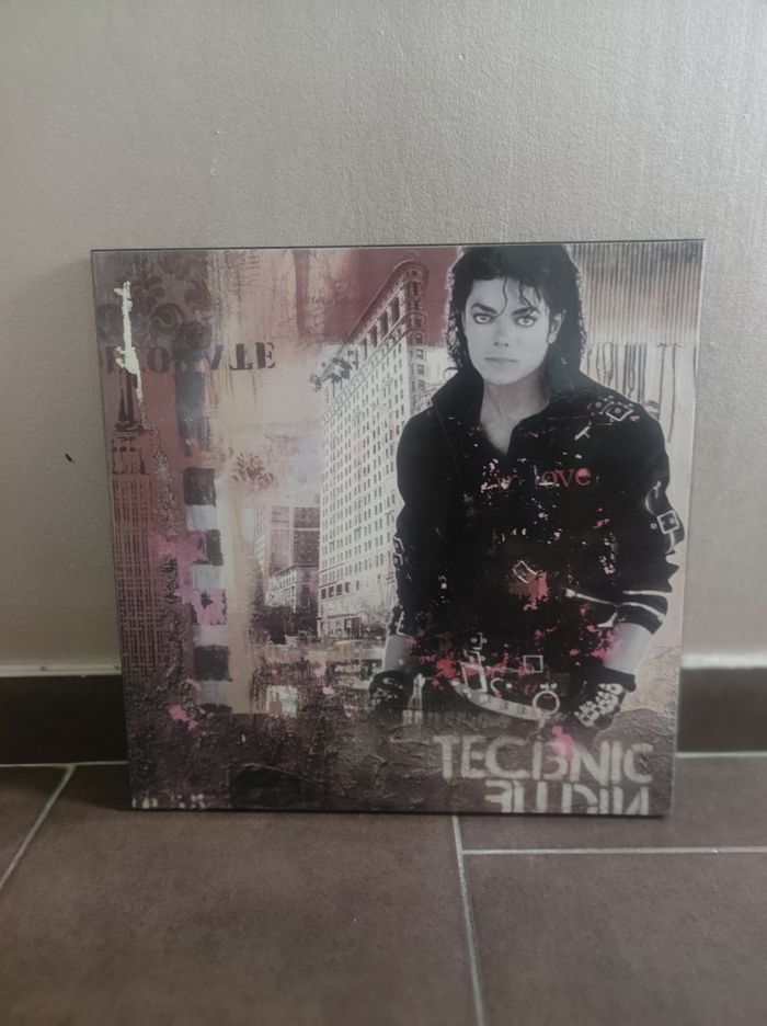 Cadre bois michael Jackson urban graffiti 40 cm - photo numéro 4