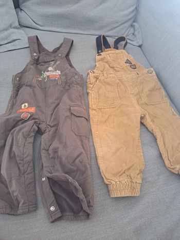 2 Salopettes garcon 18 mois