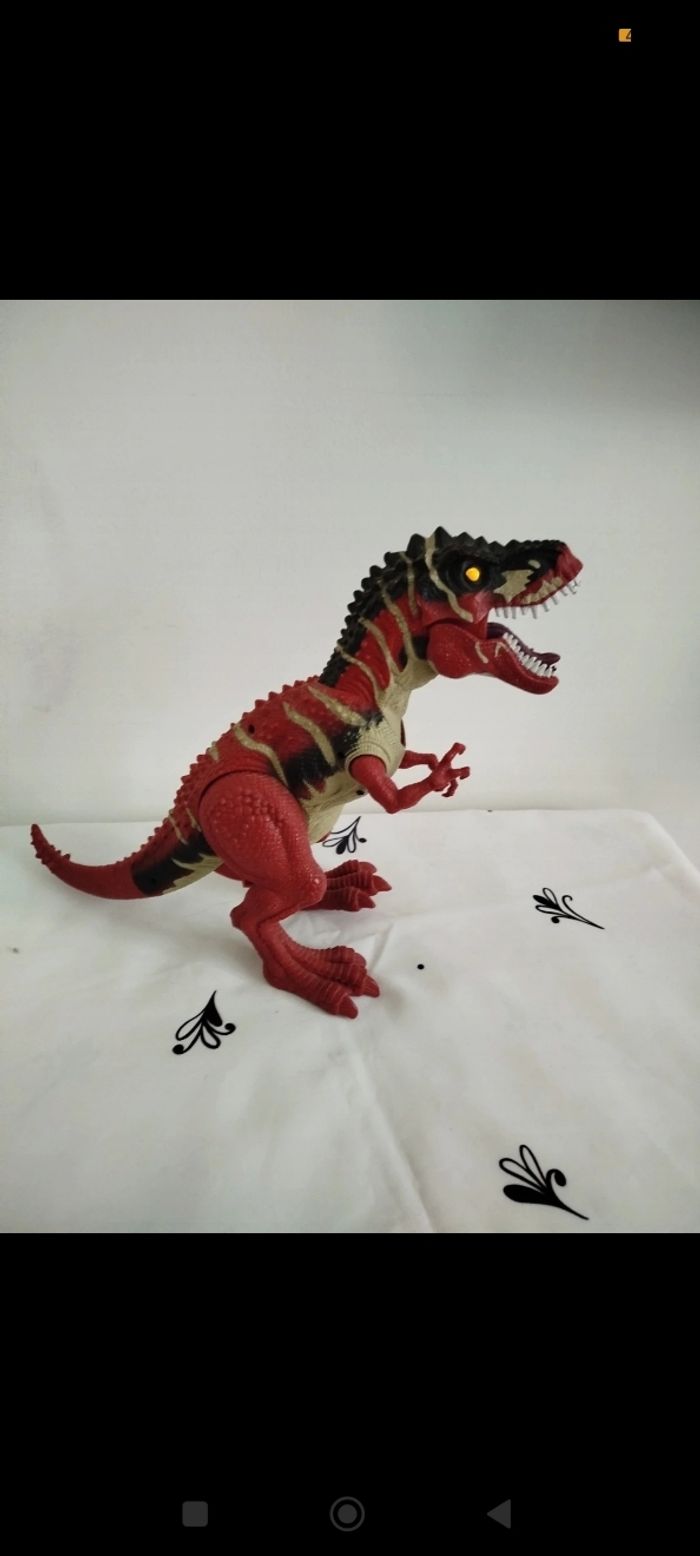 Tyrannosaure Rex rouge et noir articulé lumineux et sonore Chap Mei Plastic Toys - photo numéro 2