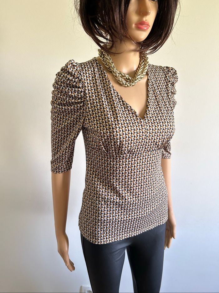 Blouse imprimée à manches courtes Morgan taille S jamais portée - photo numéro 2