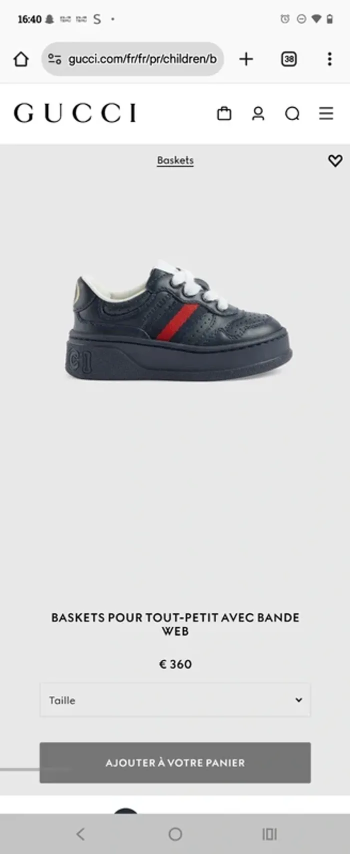 Authentique baskets gucci - photo numéro 12