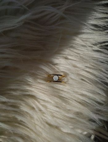 Bague réglable dorée en acier inoxydable réglable bijoux en effet marbre Jolie Demoiselle Neuf