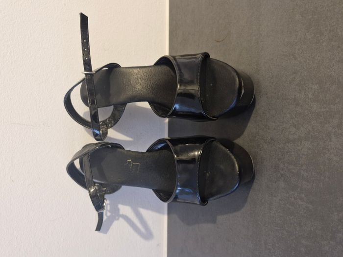 Escarpins vinyles noirs à talons hauts super sexy - photo numéro 2