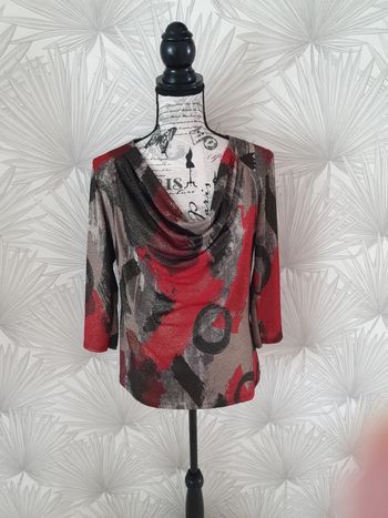 Jolie blouse manches 3/4 Armand Thierry taille 38