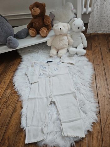 Combinaison crème laine