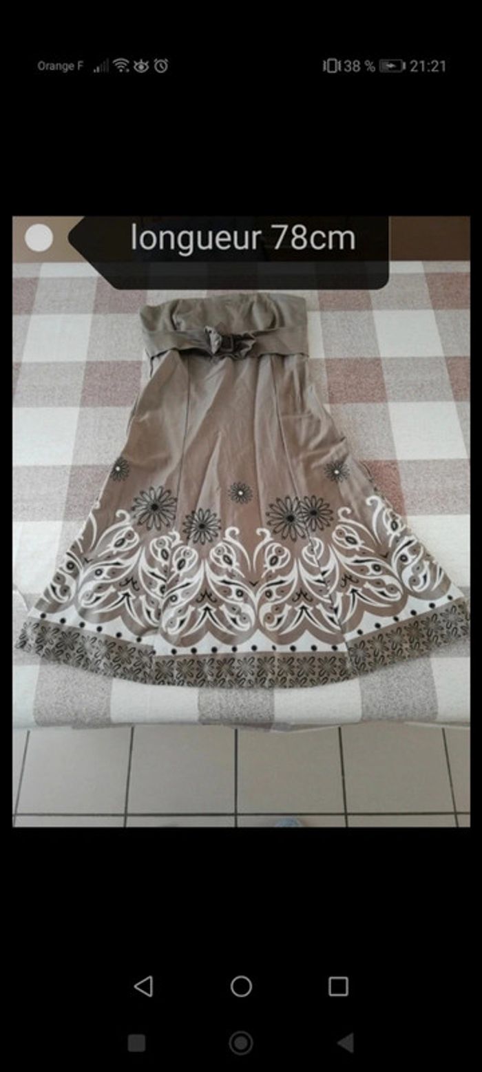 Robe bustier taupe taille S