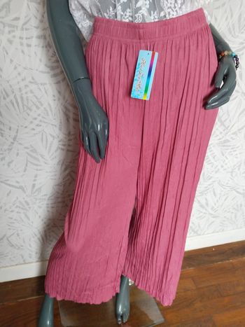 Jolie pantalon femme plissé jambes larges taille 36 38 40 42 44 46