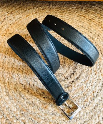 Ceinture homme cuir noir neuve black leather belt