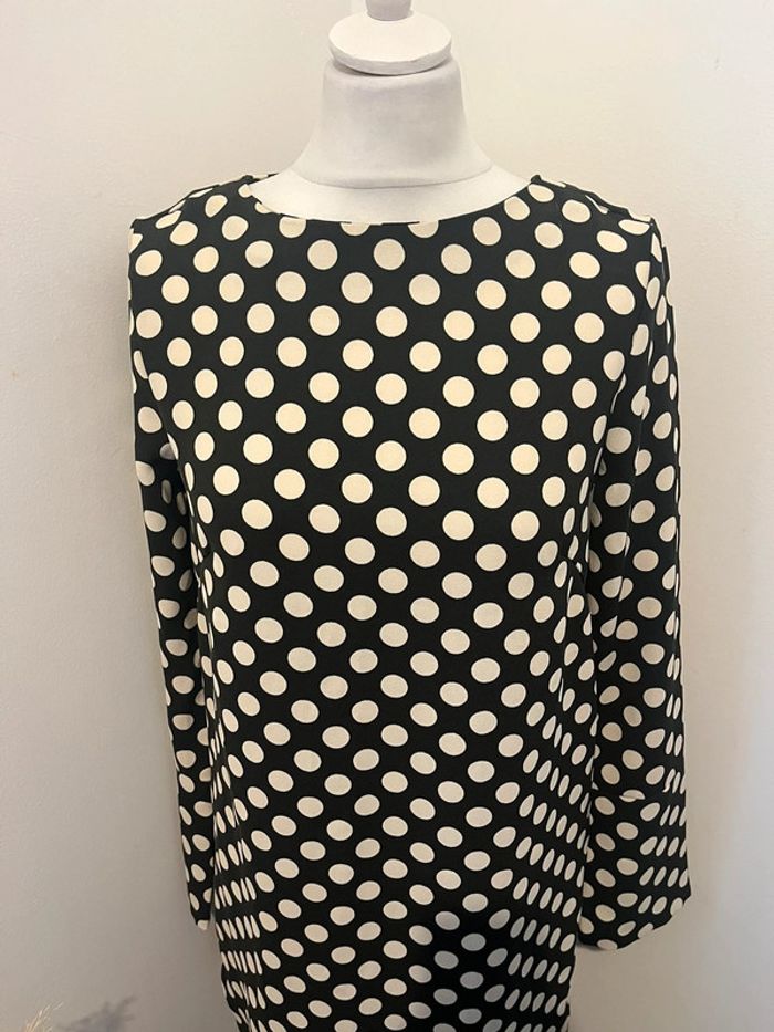 Robe noire à pois H&M S - photo numéro 3