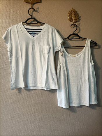 Lot de 3 hauts de pyjama blanc