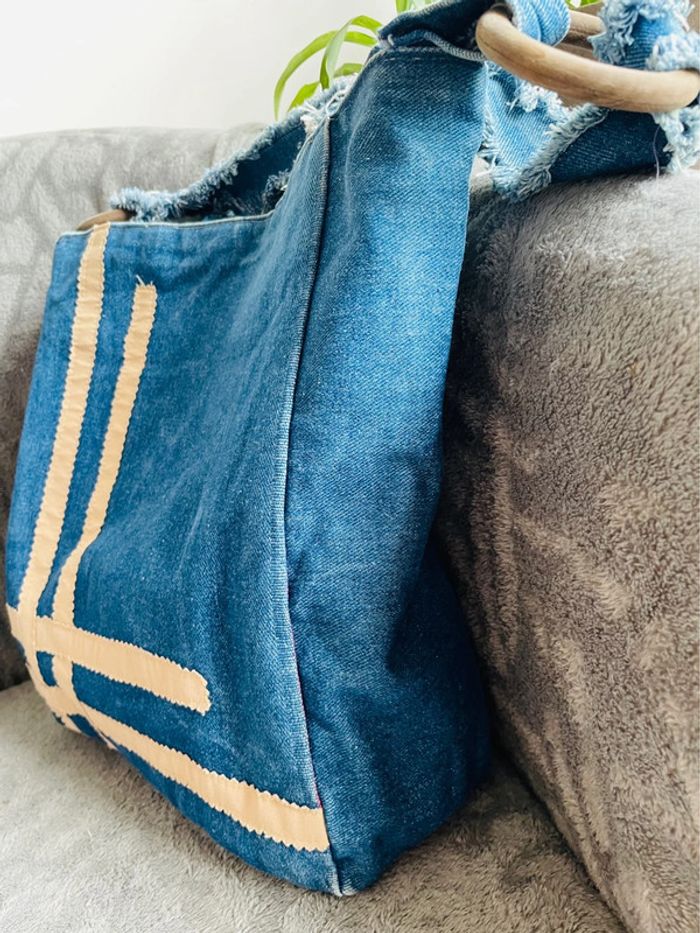 Sac fourre  tout en jean - photo numéro 3